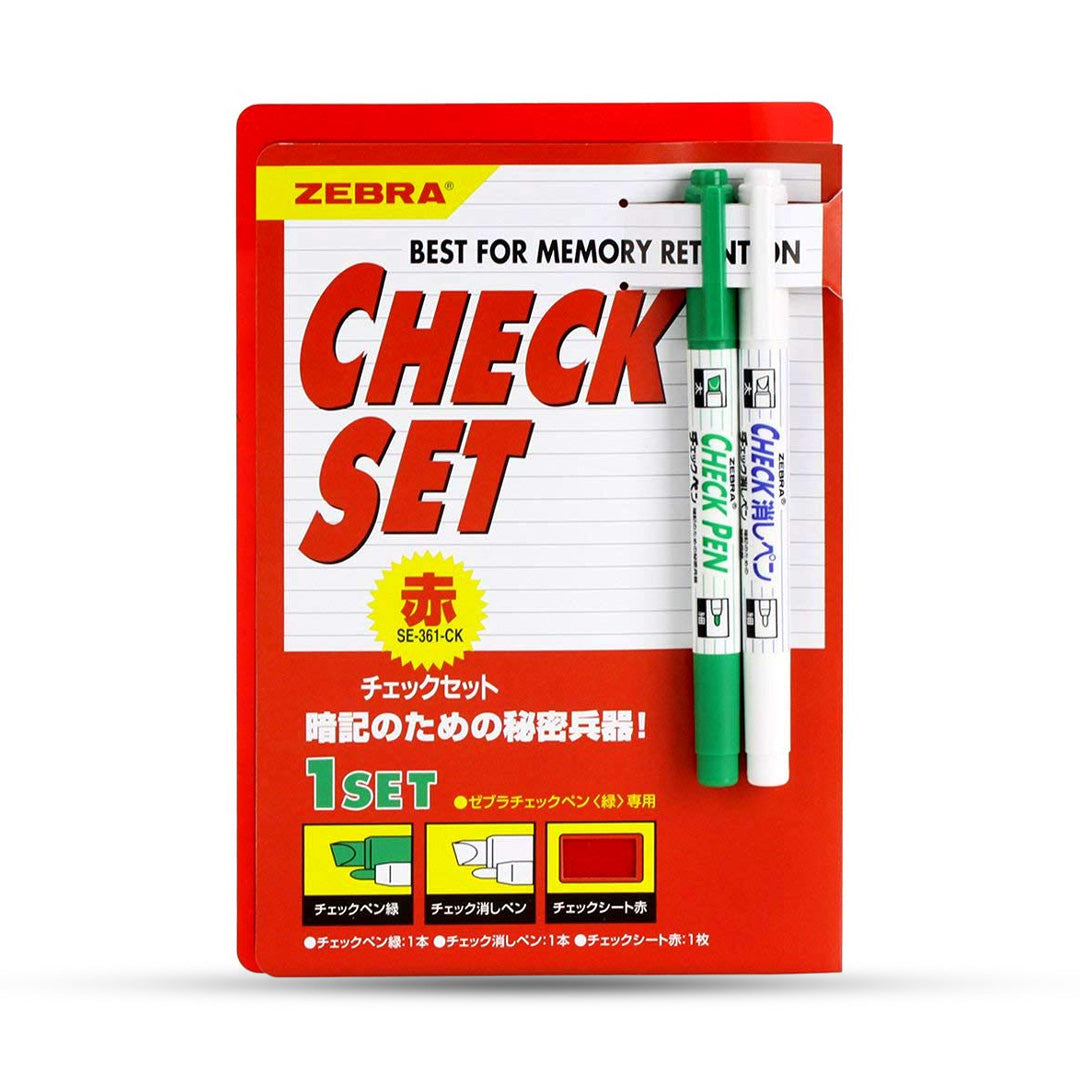 Zebra Check Pen Set
