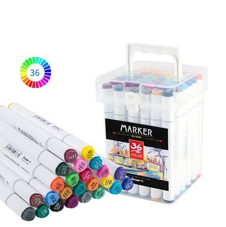 Guangbo Dual Tip Art Markers Set - SCOOBOO - H02211 - Highlighter