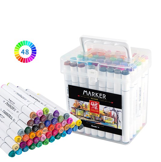 Guangbo Dual Tip Art Markers Set - SCOOBOO - H02212 - Highlighter