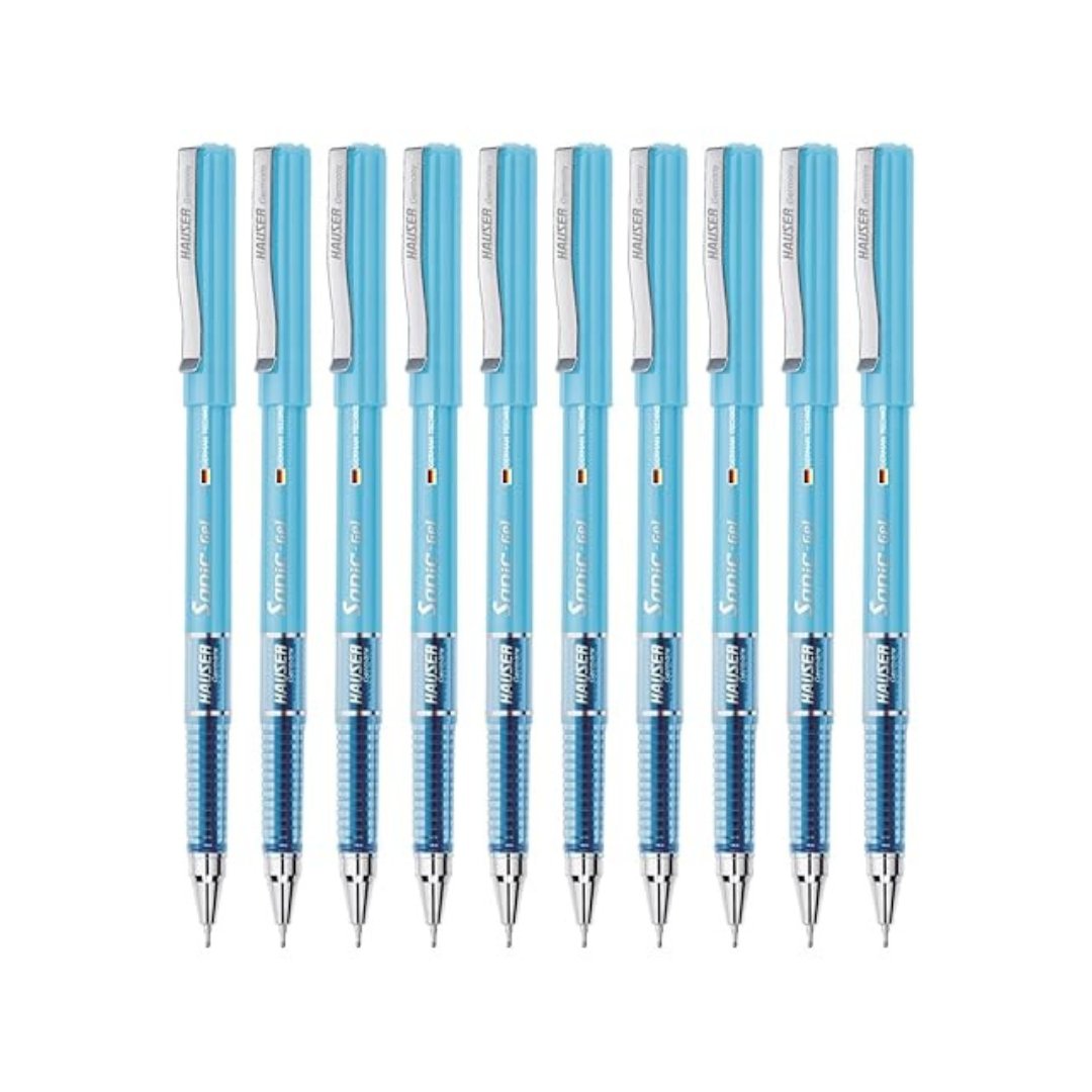 Hauser Sonic Waterproof Ink Gel Pen - Pack of 10 - SCOOBOO - Gel Pens