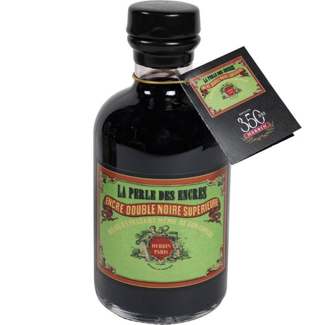 Herbin 350th Anniversary Ink Bottle (Perle Noire - 500ML) 12909T - SCOOBOO - HB_350_INKBTL_PERLENOIRE_500ML_12909T - Ink Bottle