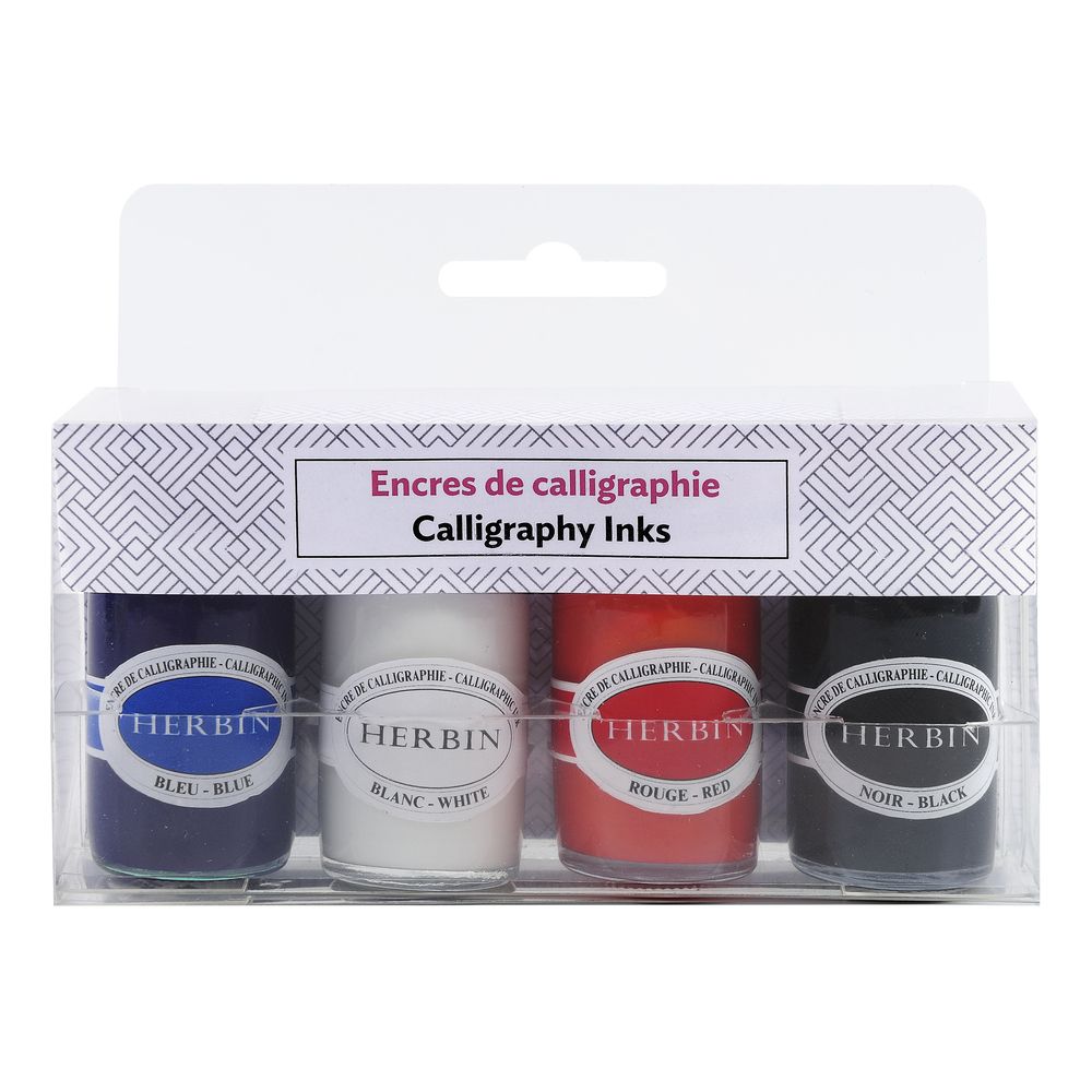 Herbin Calligraphy Ink Bottle (15ML - Set of 4) 11703T - SCOOBOO - HB_CALI_INKBTL_15ML_ST4_11703T - Ink Bottle