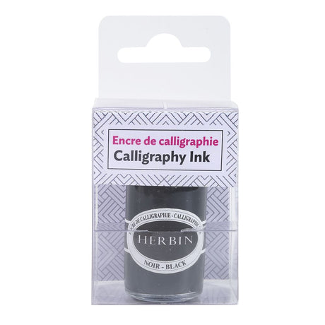 Herbin Calligraphy Ink Bottle (Black - 15ML) 12409T - SCOOBOO - HB_CALI_INKBTL_BLK_15ML_12409T - Ink Bottle