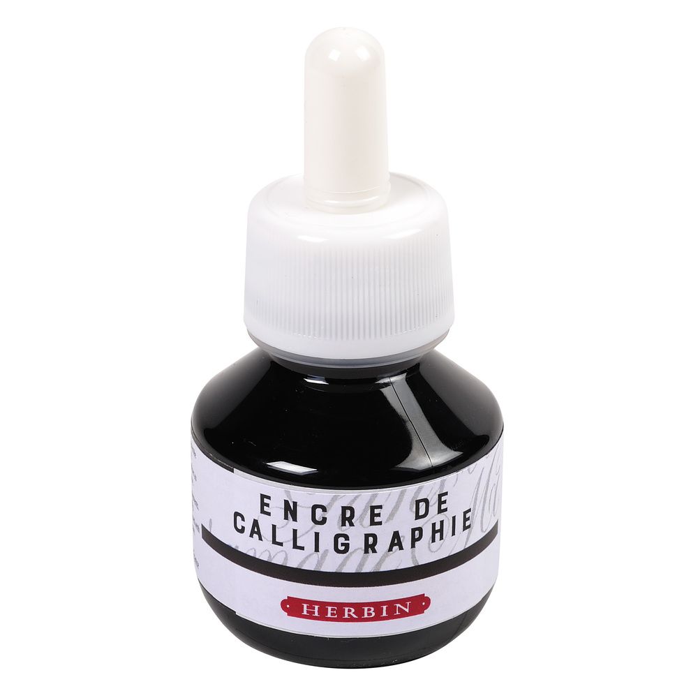 Herbin Calligraphy Ink Bottle (Black - 50ML) 11409T - SCOOBOO - HB_CALI_INKBTL_BLK_50ML_11409T - Ink Bottle