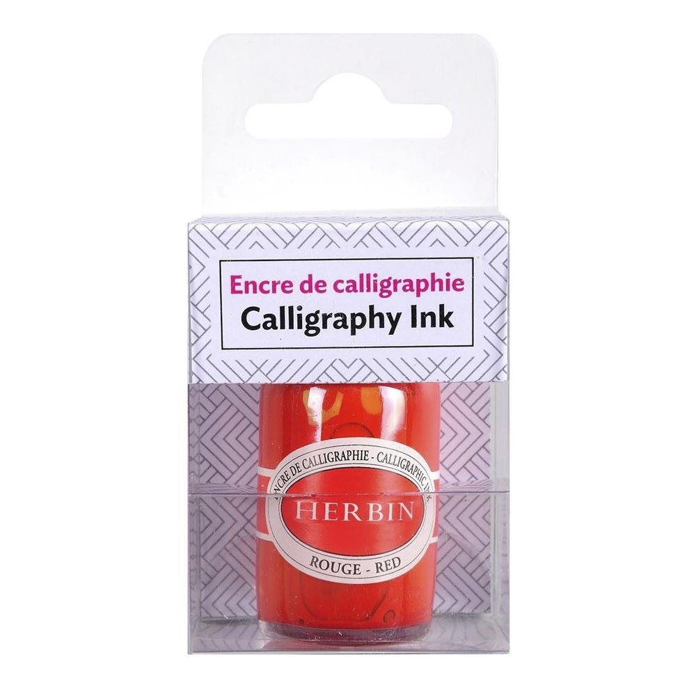 Herbin Calligraphy Ink Bottle (Red - 15ML) 12420T - SCOOBOO - HB_CALI_INKBTL_RED_15ML_12420T - Ink Bottle