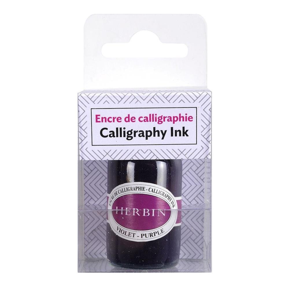 Herbin Calligraphy Ink Bottle (Violet - 15ML) 12470T - SCOOBOO - HB_CALI_INKBTL_VLT_15ML_12470T - Ink Bottle