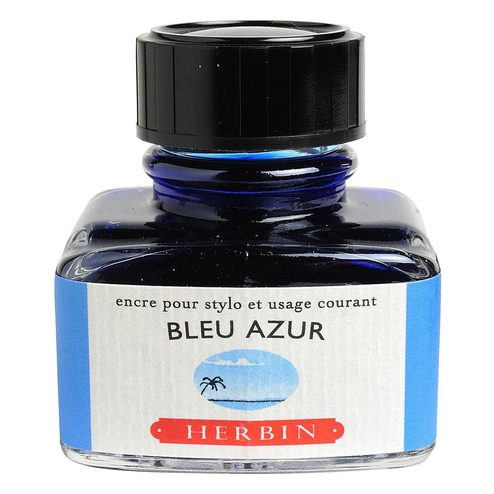 Herbin "D" Ink Bottle (Bleu Azur - 30ML) 13012T - SCOOBOO - HB_D_INKBTL_BLUAZUR_30ML_13012T - Ink Cartridge