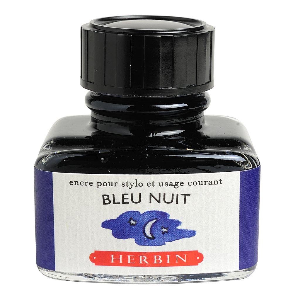 Herbin "D" Ink Bottle (Bleu Nuit - 30ML) 13019T - SCOOBOO - HB_D_INKBTL_BLUNUIT_30ML_13019T - Ink Cartridge