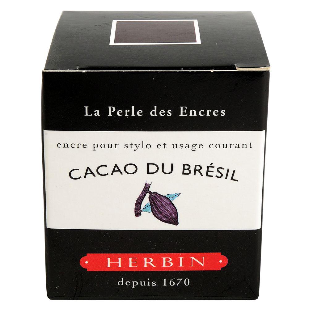 Herbin "D" Ink Bottle (Cacao de Bresil - 30ML) 13045T - SCOOBOO - HB_D_INKBTL_CACAOBRESIL_30ML_13045T - Ink Cartridge