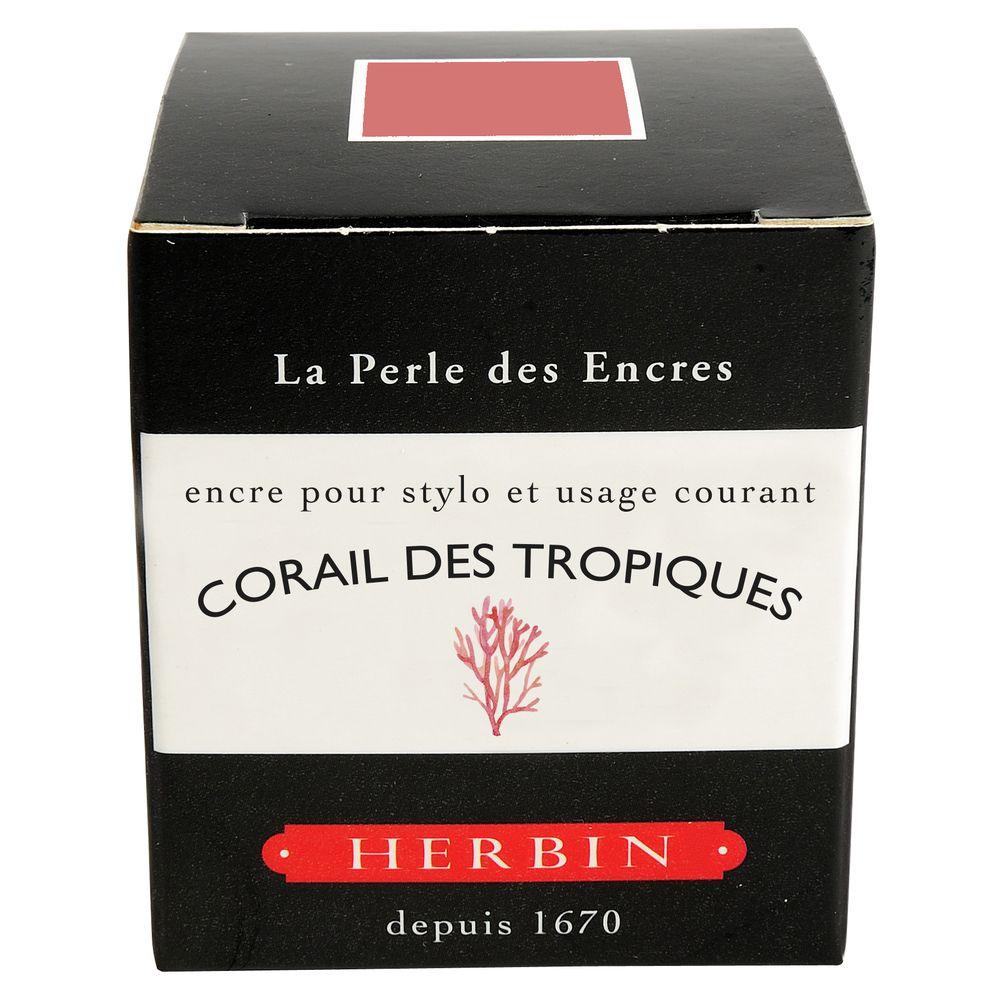 Herbin "D" Ink Bottle (Corail des Tropiques - 30ML) 13059T - SCOOBOO - HB_D_INKBTL_CRLTRPQUS_30ML_13059T - Ink Cartridge