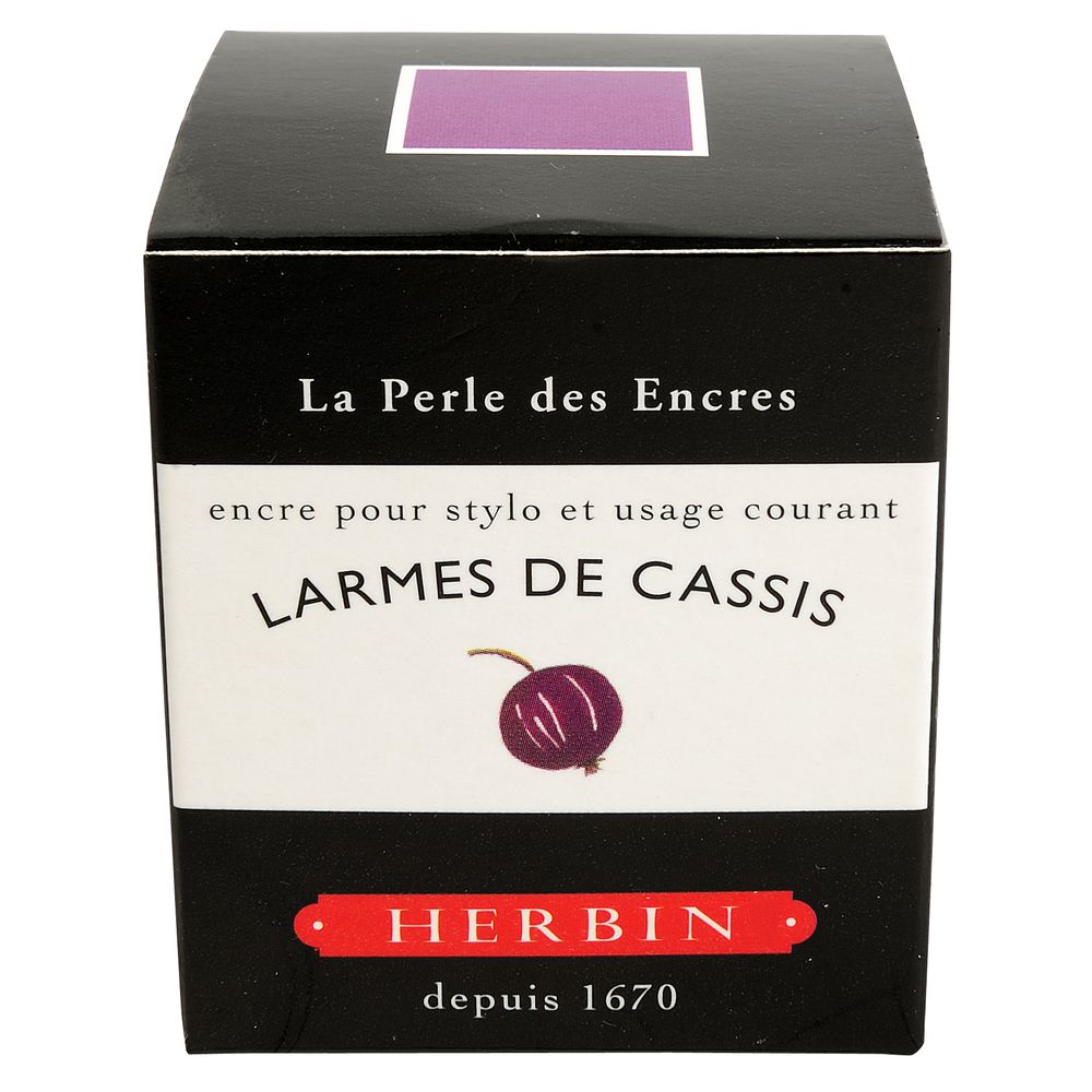 Herbin "D" Ink Bottle (Larme de Cassis - 30ML) 13078T - SCOOBOO - HB_D_INKBTL_LARMECASSIS_30ML_13078T - Ink Cartridge