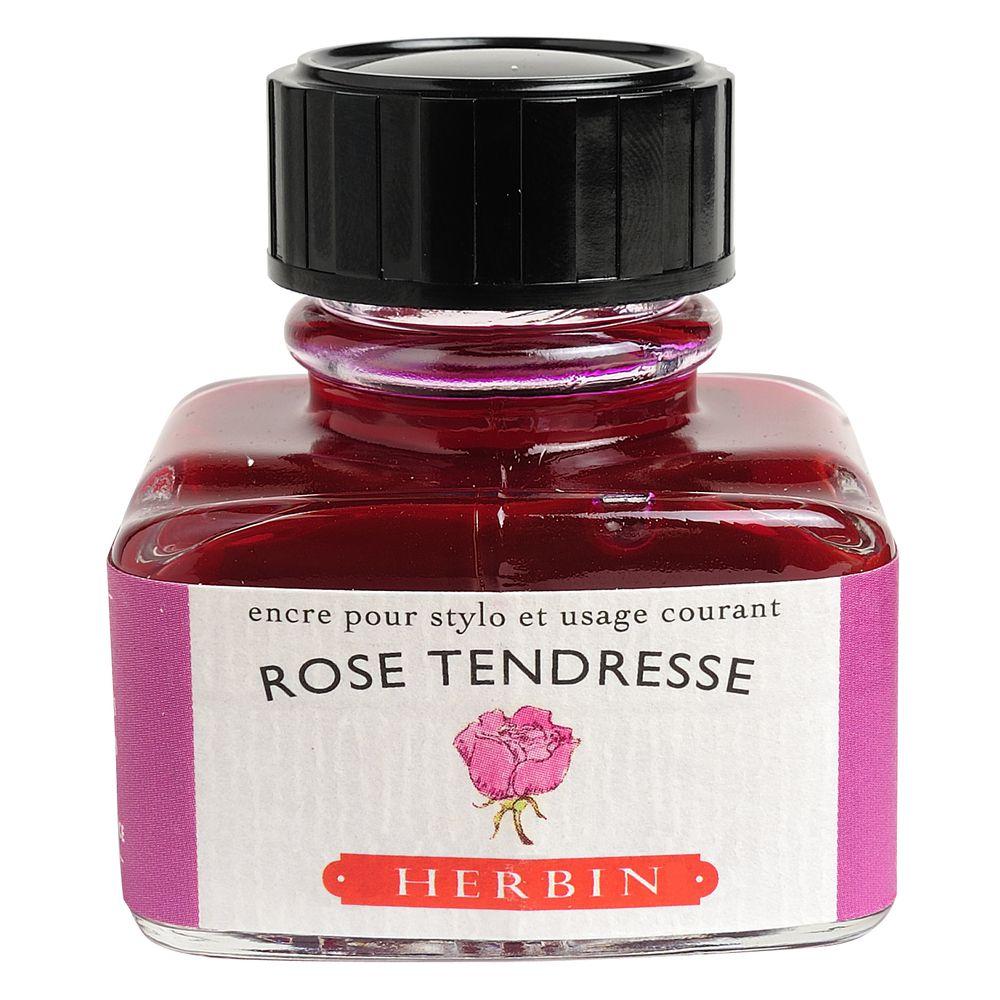 Herbin "D" Ink Bottle (Rose Tendresse - 30ML) 13061T - SCOOBOO - HB_D_INKBTL_RSETNDRSE_30ML_13061T - Ink Cartridge