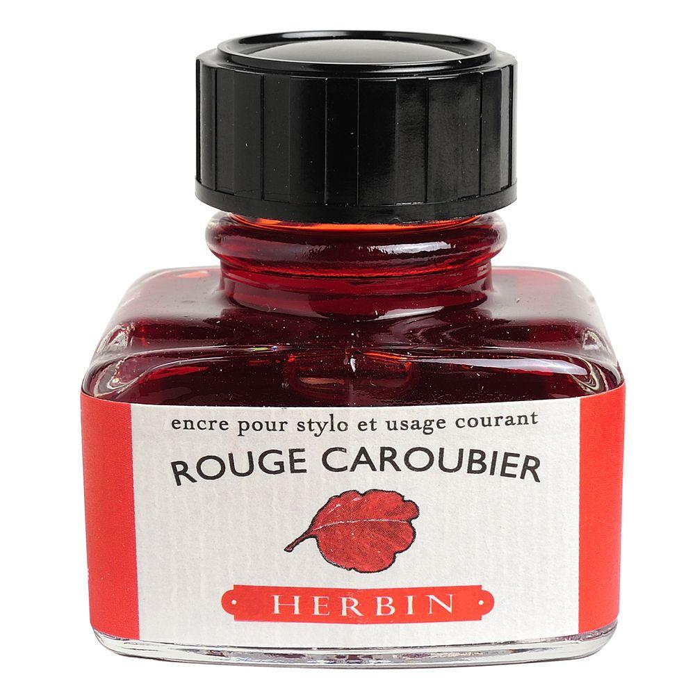 Herbin "D" Ink Bottle (Rouge Caroubier - 30ML) 13022T - SCOOBOO - HB_D_INKBTL_RGECROBER_30ML_13022T - Ink Cartridge