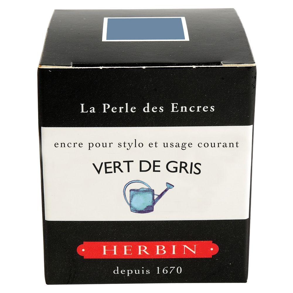 Herbin "D" Ink Bottle (Vert de Gris - 30ML) 13007T - SCOOBOO - HB_D_INKBTL_VERTGRIS_30ML_13007T - Ink Cartridge