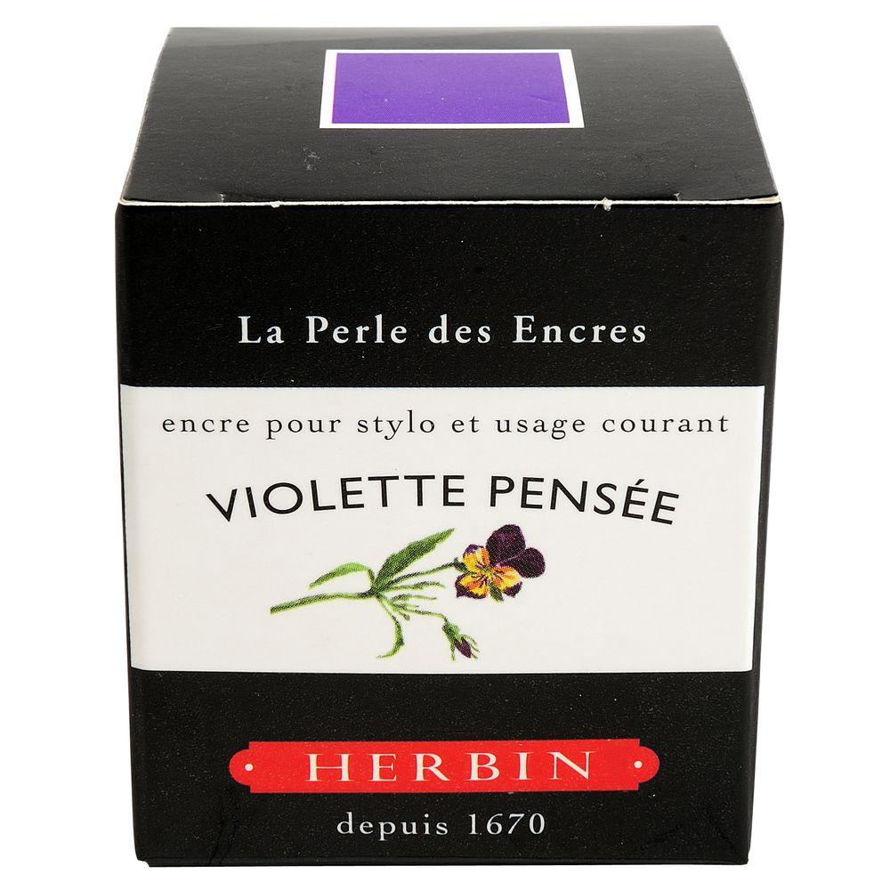 Herbin "D" Ink Bottle (Violette Pensee - 30ML) 13077T - SCOOBOO - HB_D_INKBTL_VLTPENSEE_30ML_13077T - Ink Bottle