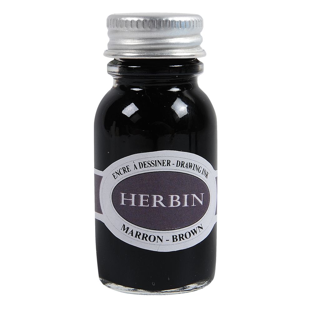Herbin Drawing Ink Bottle (Brown - 15ML) 12645T - SCOOBOO - HB_DRW_INKBTL_BRW_15ML_12645T - Ink Bottle