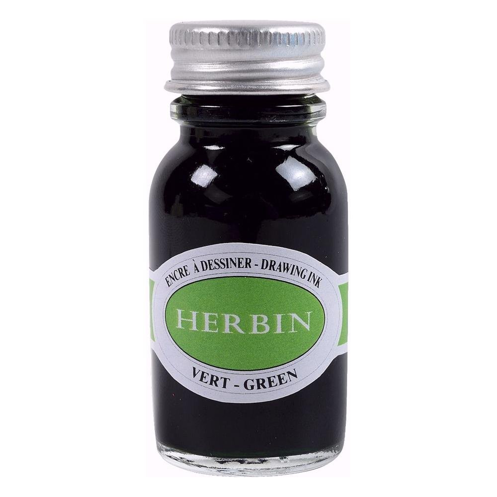 Herbin Drawing Ink Bottle (Light Green - 15ML) 12631T - SCOOBOO - HB_DRW_INKBTL_LGRN_15ML_12631T - Ink Bottle