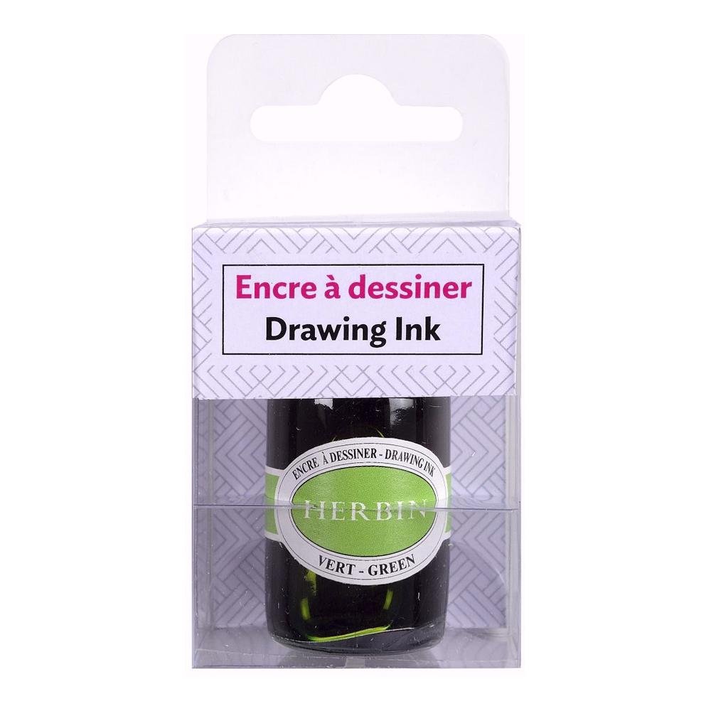 Herbin Drawing Ink Bottle (Light Green - 15ML) 12631T - SCOOBOO - HB_DRW_INKBTL_LGRN_15ML_12631T - Ink Bottle