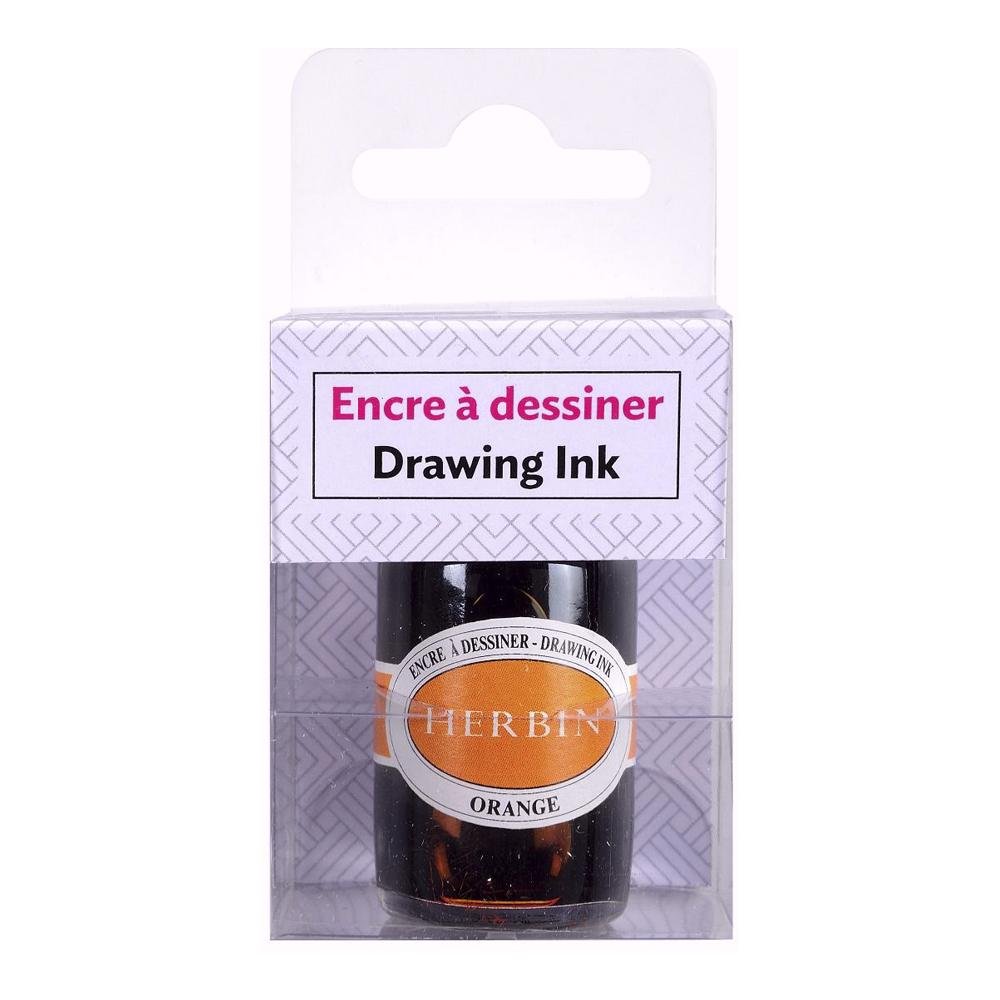 Herbin Drawing Ink Bottle (Orange - 15ML) 12657T - SCOOBOO - HB_DRW_INKBTL_ORN_15ML_12657T - Ink Bottle