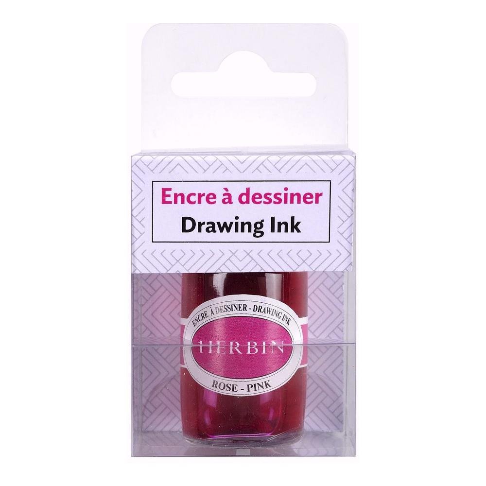 Herbin Drawing Ink Bottle (Pink - 15ML) 12661T - SCOOBOO - HB_DRW_INKBTL_PINK_15ML_12661T - Ink Bottle