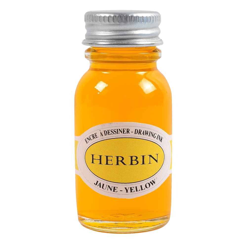 Herbin Drawing Ink Bottle (Yellow - 15ML) 12653T - SCOOBOO - HB_DRW_INKBTL_YLW_15ML_12653T - Ink Bottle