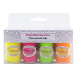 Herbin Flourescent Ink Bottle (15ML - Set of 4) 11705T - SCOOBOO - HB_FLO_INKBTL_15ML_ST4_11705T - Ink Bottle