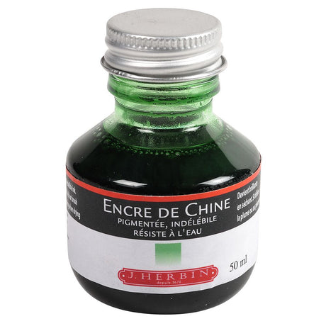 Herbin Indian Ink Bottle (Green - 50ML) 11230T - SCOOBOO - HB_IND_INKBTL_GRN_50ML_11230T - Ink Bottle