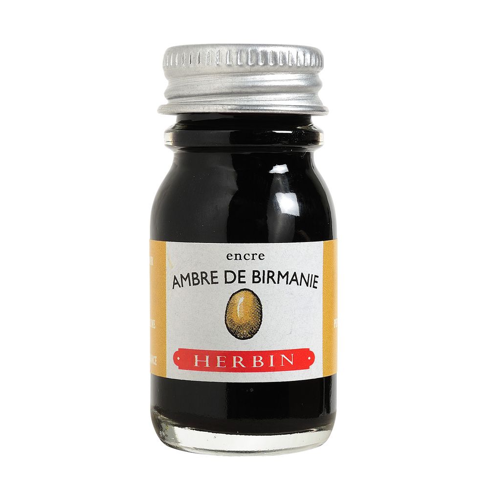 Herbin Ink Bottle (Ambre de Birmanie - 10ML) 11541T - SCOOBOO - HB_INKBTL_AMBREBIRMANIE_10ML_11541T - Ink Bottle