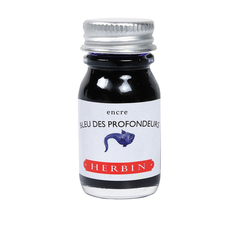 Herbin Ink Bottle (Bleu des Profondeurs - 10ML) 11518T - SCOOBOO - HB_INKBTL_BLUPRFNDUR_10ML_11518T - Ink Bottle
