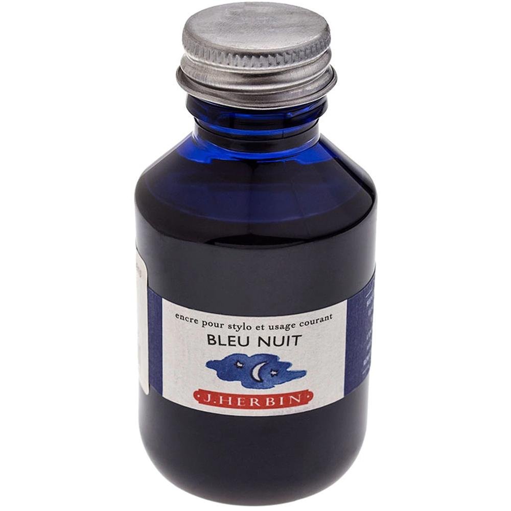 Herbin Ink Bottle (Bleu Nuit - 100ML) 17019T - SCOOBOO - HB_INKBTL_NTBLU_100ML_17019T - Ink Bottle