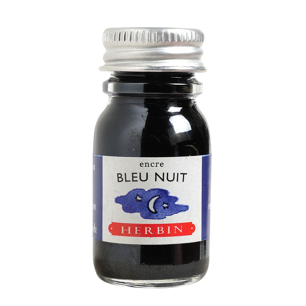 Herbin Ink Bottle (Bleu Nuit - 10ML) 11519T - SCOOBOO - HB_INKBTL_BLUNUIT_10ML_11519T - Ink Bottle