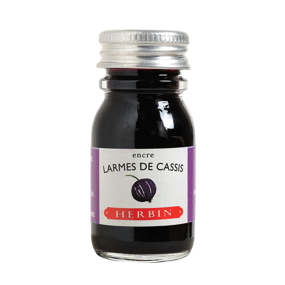 Herbin Ink Bottle (Larmes de Cassis - 10ML) 11578T - SCOOBOO - HB_INKBTL_LARMESCASSIS_10ML_11578T - Ink Bottle