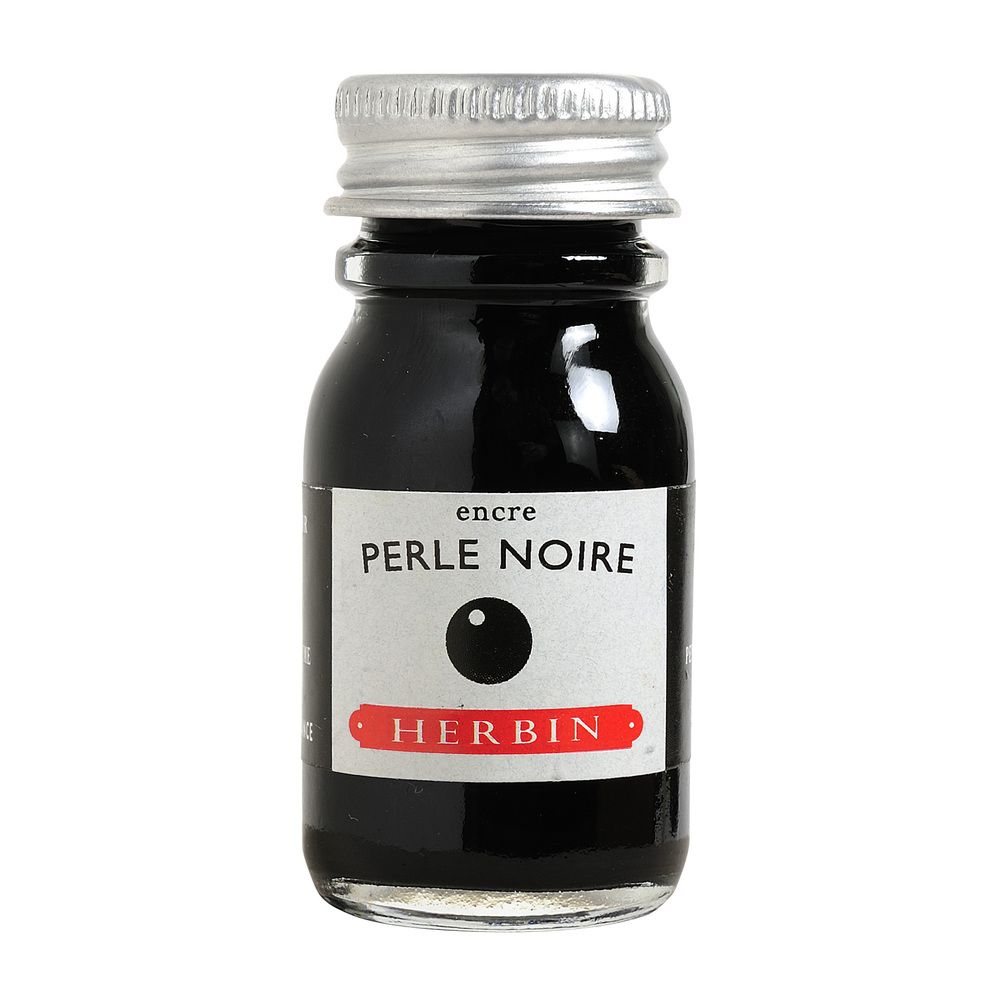 Herbin Ink Bottle (Perle Noire - 10ML) 11509T - SCOOBOO - HB_INKBTL_PERLENOIRE_10ML_11509T - Ink Bottle
