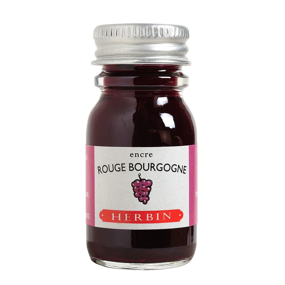 Herbin Ink Bottle (Rouge Bourgogne - 10ML) 11528T - SCOOBOO - HB_INKBTL_RGEBORGNE_10ML_11528T - Ink Bottle