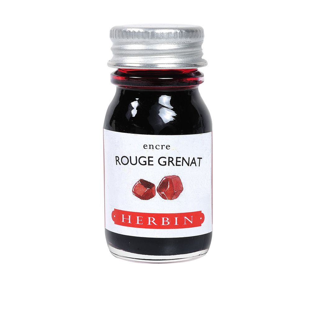 Herbin Ink Bottle (Rouge Grenat - 10ML) 11529T - SCOOBOO - HB_INKBTL_RGEGRENAT_10ML_11529T - Ink Bottle