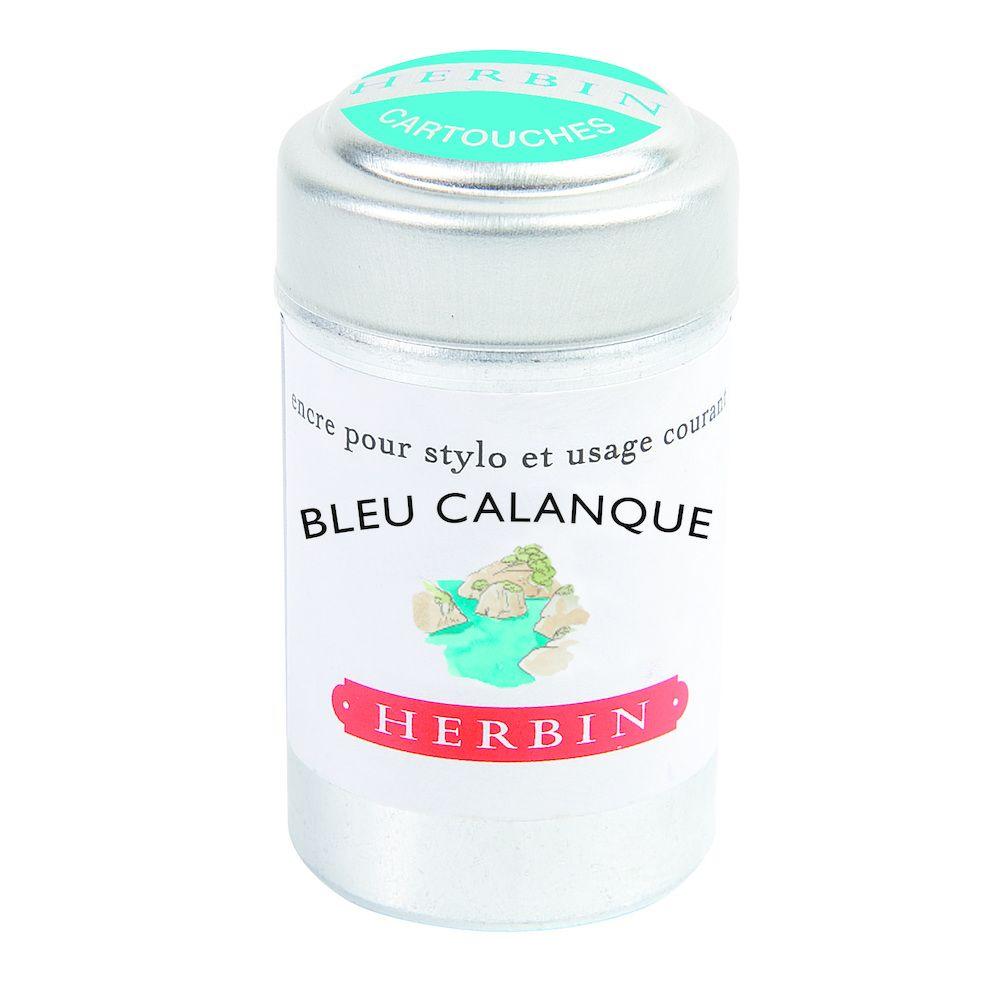 Herbin Ink Cartridge (Bleu Calanque - Pack of 6) 20114T - SCOOBOO - HB_INKCART_BLUCALANQUE_PK6_20114T - Ink Cartridge