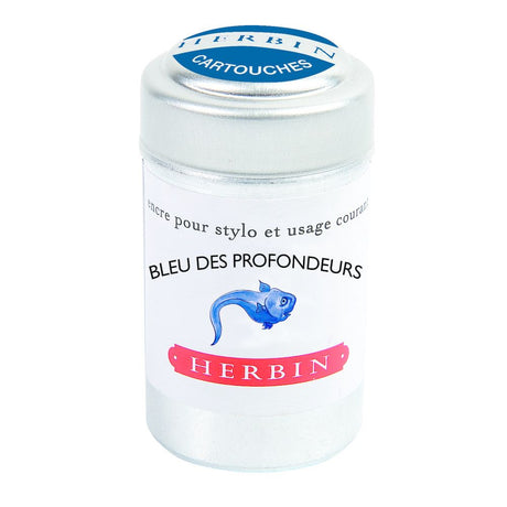 Herbin Ink Cartridge (Bleu des Profondeurs - Pack of 6) 20118T - SCOOBOO - HB_INKCART_BLUPRFNDUR_PK6_20118T - Ink Cartridge