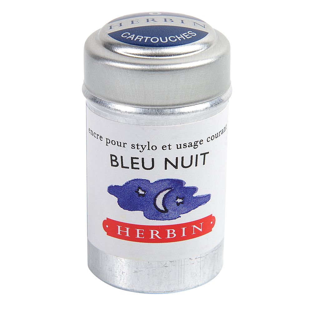 Herbin Ink Cartridge (Bleu Nuit - Pack of 6) 20119T - SCOOBOO - HB_INKCART_BLUNUIT_PK6_20119T - Ink Cartridge