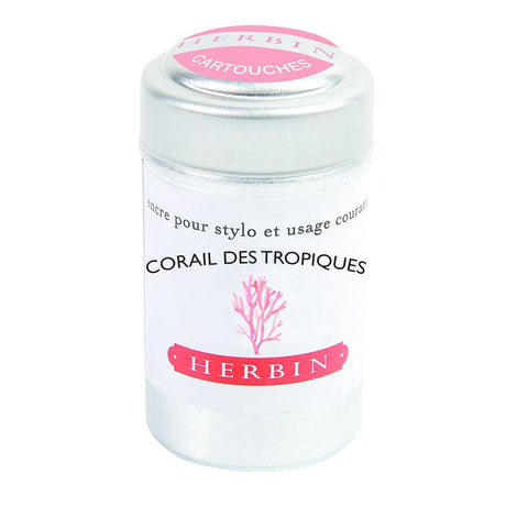 Herbin Ink Cartridge (Corail des Tropiques - Pack of 6) 20159T - SCOOBOO - HB_INKCART_CRLTRPQUS_PK6_20159T - Ink Cartridge