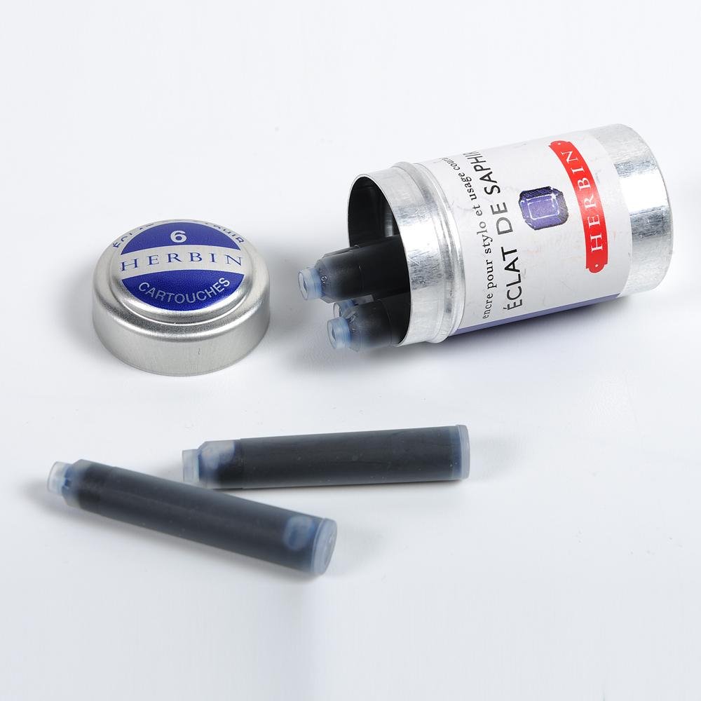 Herbin Ink Cartridge (Lie de The - Pack of 6) 20144T - SCOOBOO - HB_INKCART_LIETHE_PK6_20144T - Ink Cartridge