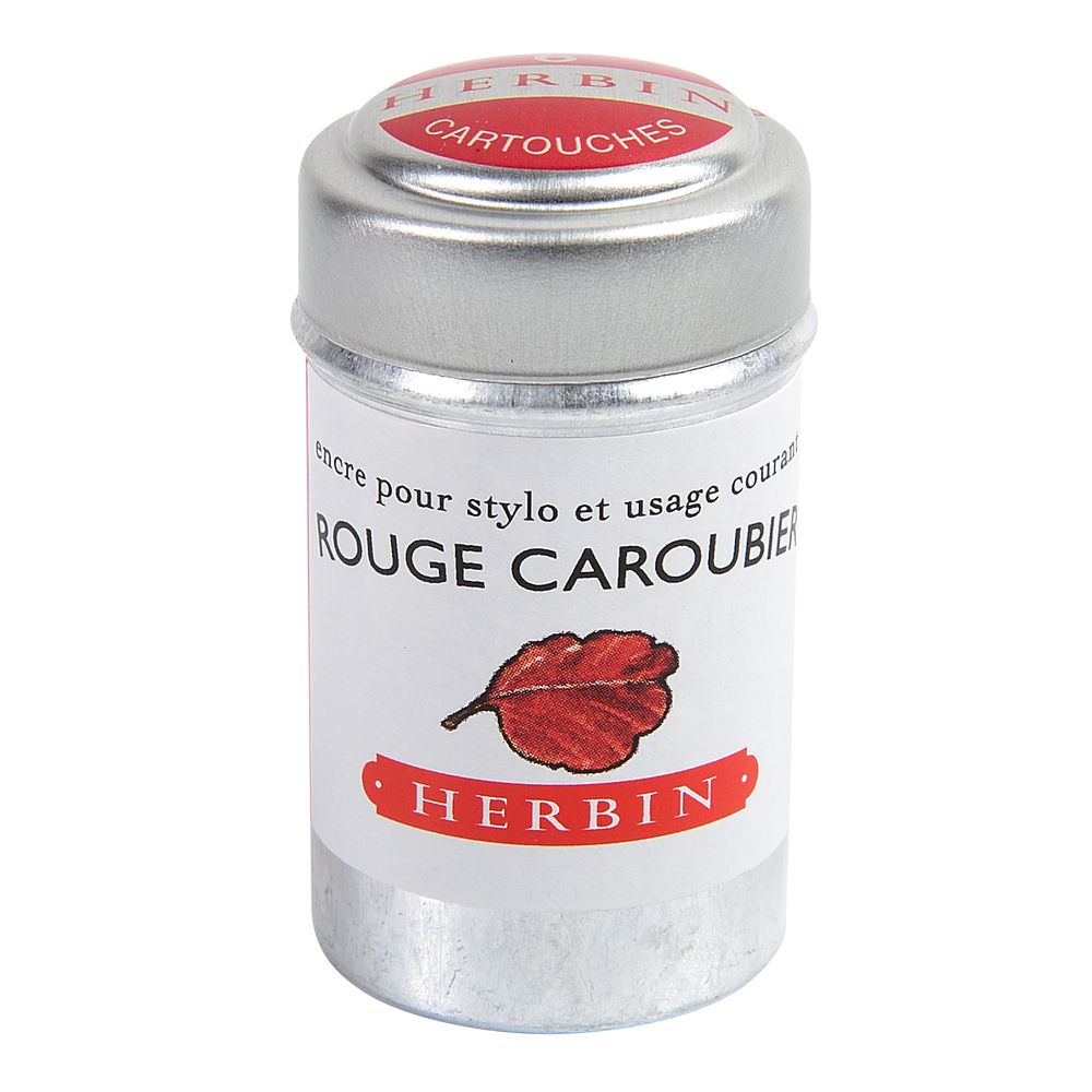 Herbin Ink Cartridge (Rouge Caroubier - Pack of 6) 20122T - SCOOBOO - HB_INKCART_RGECROBER_PK6_20122T - Ink Cartridge