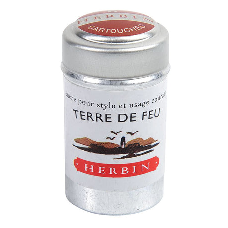 Herbin Ink Cartridge (Terre de Feu - Pack of 6) 20147T - SCOOBOO - HB_INKCART_TERREFEU_PK6_20147T - Ink Cartridge