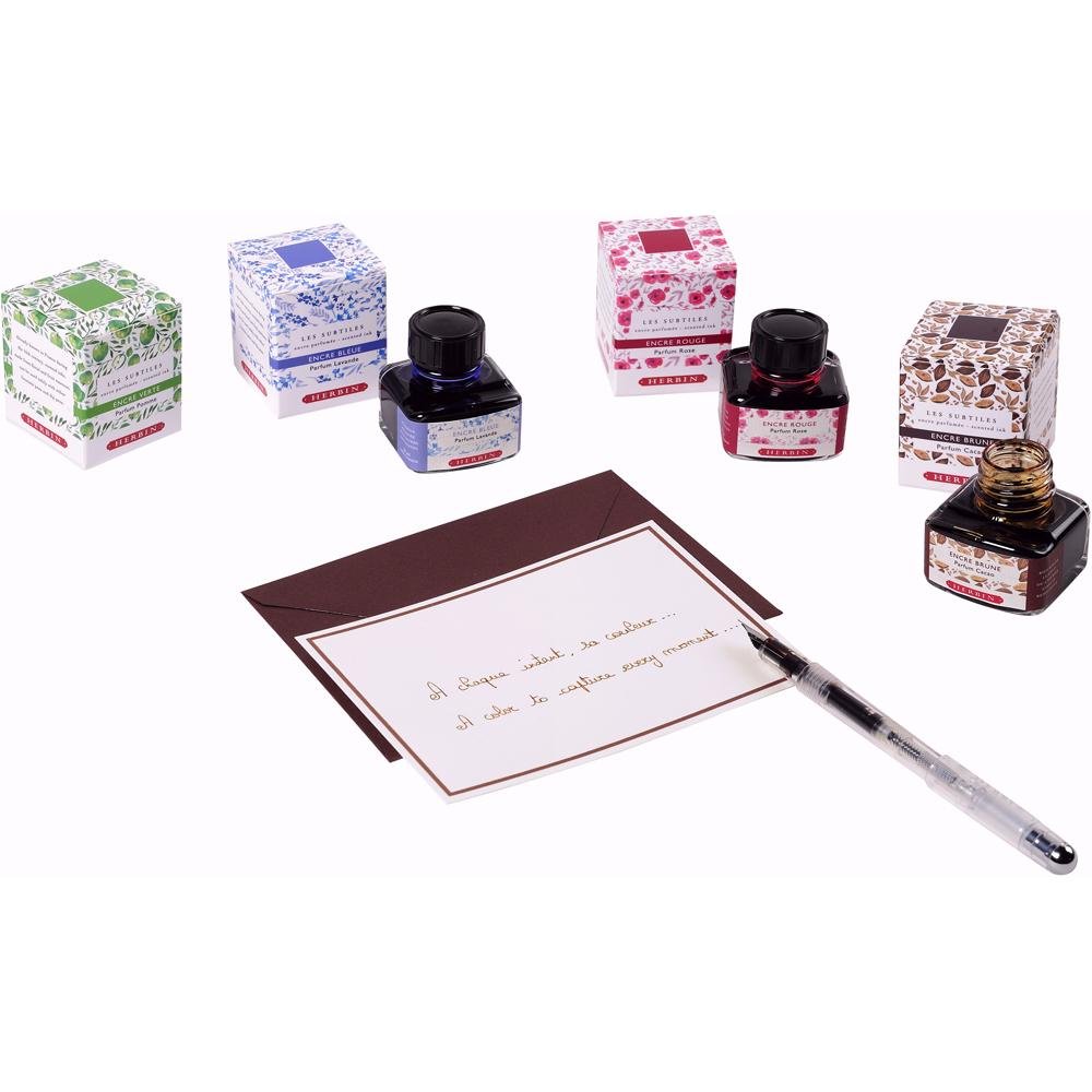 Herbin Perfumed Ink Bottle (Amber/Orange - 30ML) 13756T - SCOOBOO - HB_PRFM_INKBTL_AMBORN_30ML_13756T - Ink Bottle