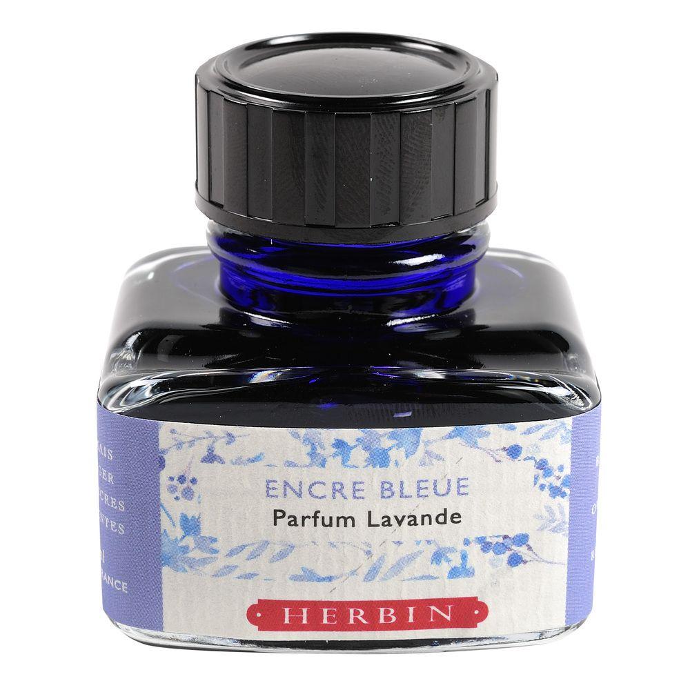 Herbin Perfumed Ink Bottle (Blue/Lavender - 30ML) 13710T - SCOOBOO - HB_PRFM_INKBTL_BLULVN_30ML_13710T - Ink Bottle