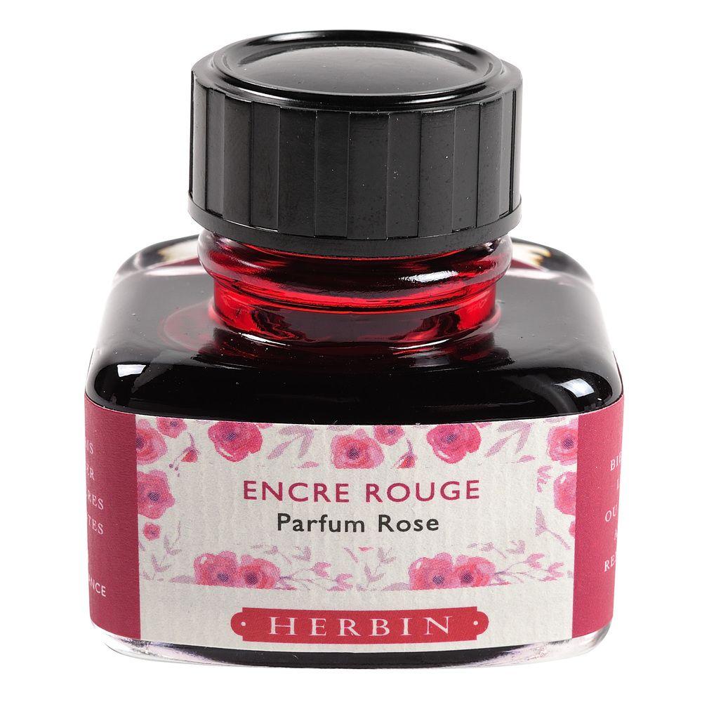 Herbin Perfumed Ink Bottle (Red/Rose - 30ML) 13768T - SCOOBOO - HB_PRFM_INKBTL_REDRSE_30ML_13768T - Ink Bottle