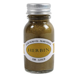 Herbin Pigmented Ink Bottle (Gold - 15ML) 12504T - SCOOBOO - HB_PGMT_INKBTL_GLD_15ML_12504T - Ink Bottle
