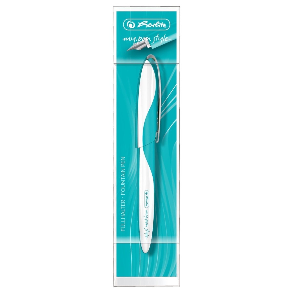 Herlitz my.pen Style Caribbean Turquoise Fountain Pen 11357225 - SCOOBOO - HZ_MYPN_STY_CARB_TQ_FPM_11357225 - Fountain Pen