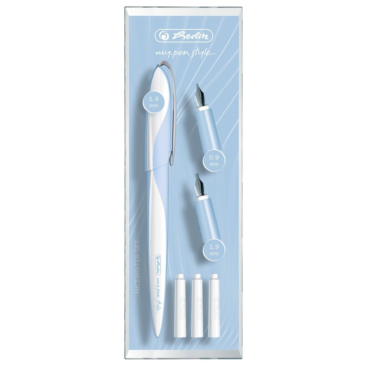 Herlitz my.pen Style Light Blue Calligraphy Pen Set 11360294 - SCOOBOO - HZ_MYPN_STY_LTBLU_CALLIPN_ST_11360294 - Calligraphy Pens