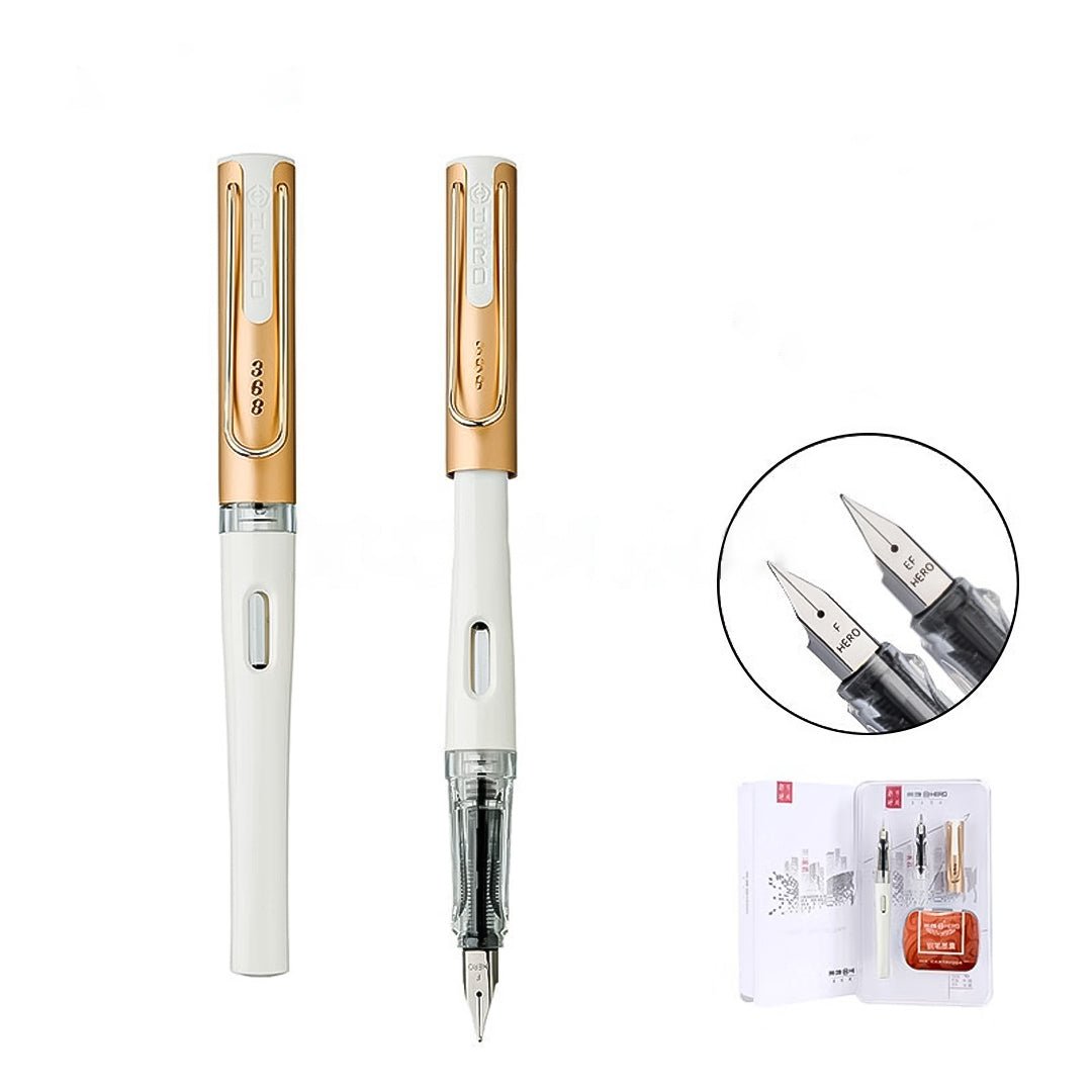 Hero 368 EF + F Urban Fashion Fountain Pen Set - SCOOBOO - 368 - Fountain Pen