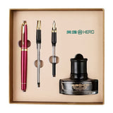 Hero 7056 3 in 1 Pen Set - Fountain & Ballpoint Pen & Art Calligraphy - SCOOBOO - 7056 - Ball Pen